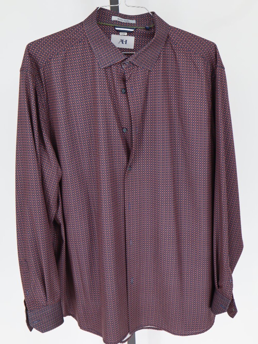 American Heritage Red/Navy Geo Multi Dot Performance Shirt XXL